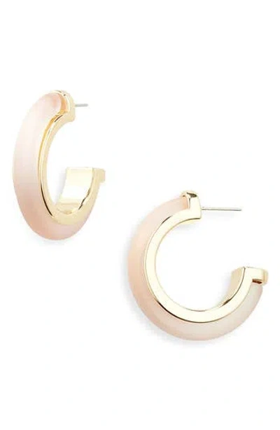 Nordstrom Rack Frosted Resin Hoop Earrings In Gold