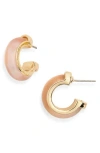 Nordstrom Rack Frosted Resin Huggie Hoop Earrings In Multi