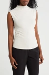 Nordstrom Rack Funnel Neck Ruched Tank In White