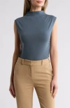 Nordstrom Rack Funnel Neck Ruched Tank In Blue
