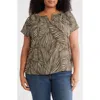 Nordstrom Rack Gathered Crewneck Short Sleeve Top