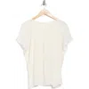 Nordstrom Rack Gathered Crewneck Short Sleeve Top In White