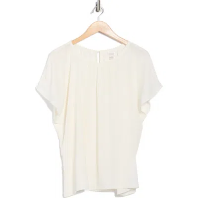 Nordstrom Rack Gathered Crewneck Short Sleeve Top In White