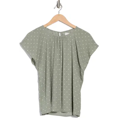 Nordstrom Rack Gathered Neck Top In Green