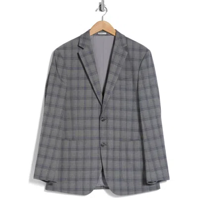 Nordstrom Rack Grey Check Sport Coat In Grey- Blue Tibaldi Plaid