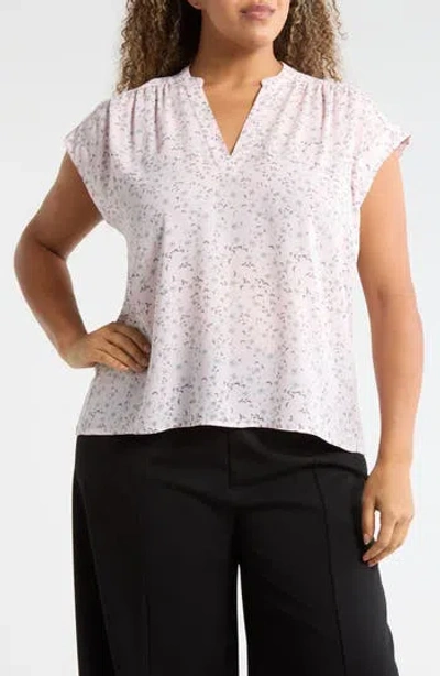 Nordstrom Rack Growover Print Shirred V-neck Top