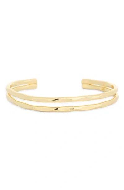 Nordstrom Rack Hammered Open Cuff Bracelet In Gold
