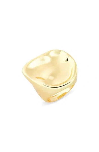 Nordstrom Rack Hammered Statement Ring In Gold
