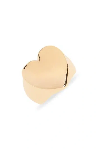 Nordstrom Rack Heart Signet Ring In Gold