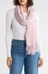 Nordstrom Rack Herringbone Wrap Scarf In Pink