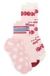 Nordstrom Rack Holiday Cheer 3-pack Socks In Pink
