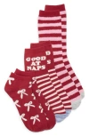 Nordstrom Rack Holiday Cheer 3-pack Socks In Red