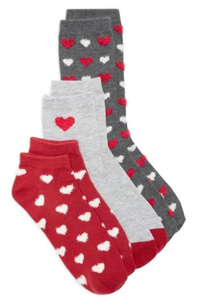 Nordstrom Rack Holiday Cheer 3-pack Socks In Red