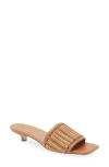 Nordstrom Rack Ilene Woven Kitten Heel Sandal In Brown