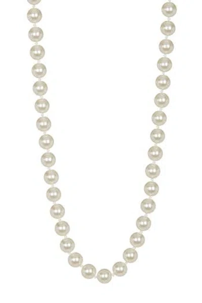 Nordstrom Rack Imitation Pearl Necklace In White/silver