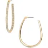 Nordstrom Rack Inside Out Baguette J-hoop Earrings In Gold