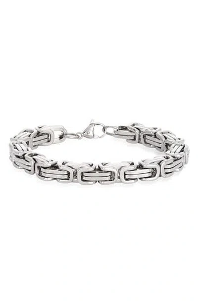 Nordstrom Rack Interlock Chain Bracelet In Silver
