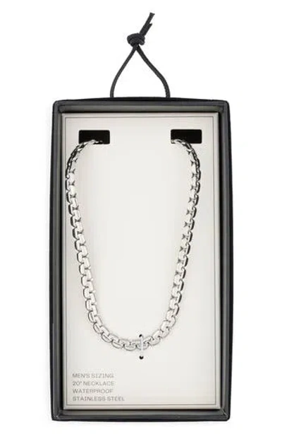 Nordstrom Rack Intertwined Chain Stainless Steel Necklace In Silver