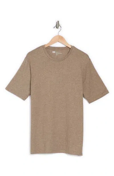 Nordstrom Rack Jersey Crewneck T-shirt In Tan Desert Heather