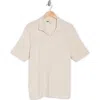 Nordstrom Rack Johnny Collar Short Sleeve Polo In Oatmeal Heather