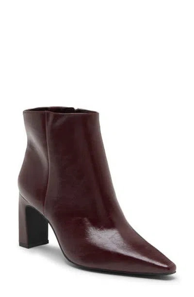 Nordstrom Rack Kelsey Block Heel Bootie In Burgundy