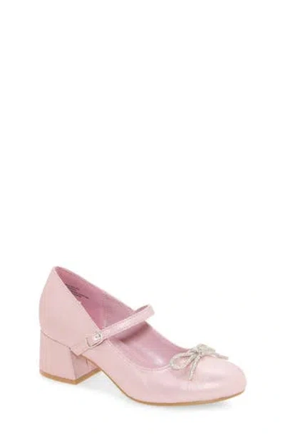 Nordstrom Rack Kids' Leigh Sparkle Bow Pump In Pink Metallic