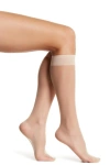 Nordstrom Rack Knee High Sheer Socks In Brown Taupe