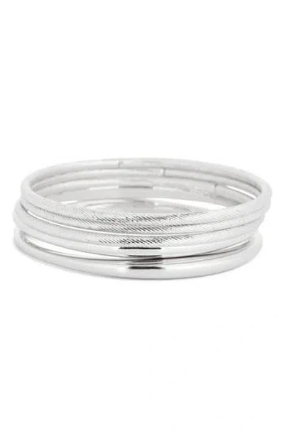 Nordstrom Rack Knife Edge Bangle In Silver