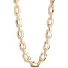 Nordstrom Rack Knife Edge Oval Chain Link Necklace In Gold