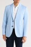 Nordstrom Rack Knit Sport Coat In Blue Light Herring Classico