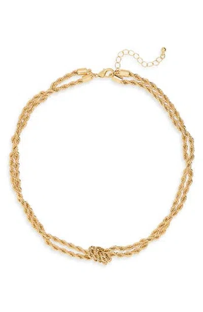 Nordstrom Rack Knotted Rope Chain Necklace In Metallic