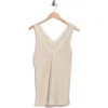 Nordstrom Rack Lace Trim Satin Tank In Neutral