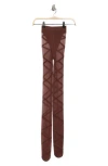 Nordstrom Rack Lace Up Illusion Tights In Brown