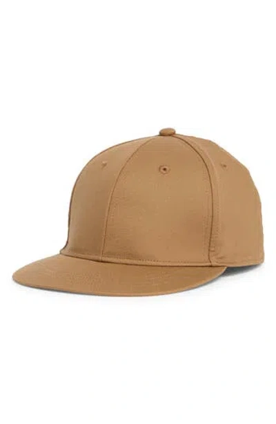 Nordstrom Rack Laminated Flat Bill Baseball Cap In Brown