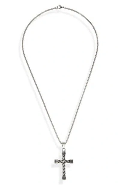 Nordstrom Rack Large Cross Pendant Necklace In Neutral