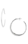 Nordstrom Rack Large Hammered Hoop Earrings In Metallic