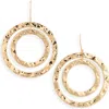 Nordstrom Rack Large Hammered Orbital Hoop Earrings In Gold