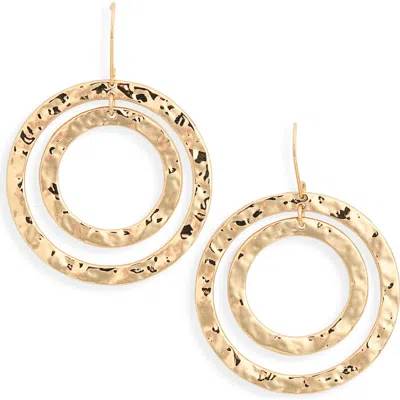 Nordstrom Rack Large Hammered Orbital Hoop Earrings In Gold