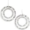 Nordstrom Rack Large Hammered Orbital Hoop Earrings In Metallic