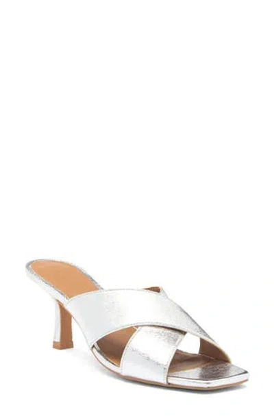 Nordstrom Rack Lauren Slide Sandal In Silver Metallic