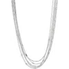 Nordstrom Rack Layered Bead Chain Necklace In Silver
