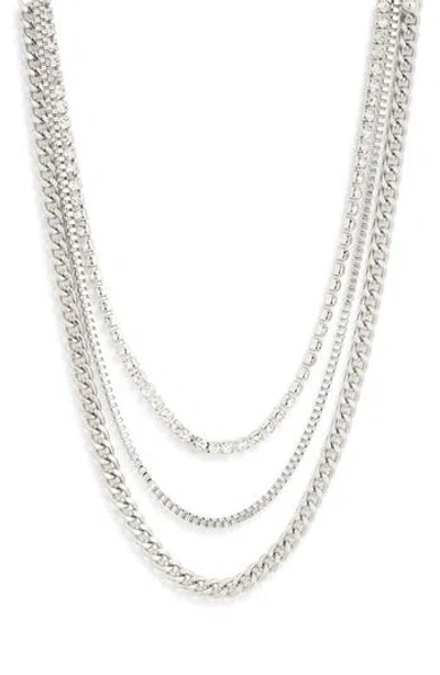 Nordstrom Rack Layered Chain Necklace In Metallic