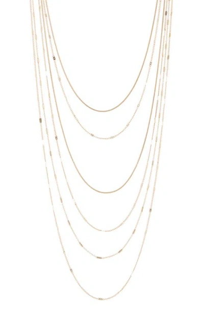 Nordstrom Rack Layered Chain Necklace In Gold