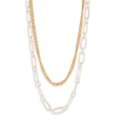 Nordstrom Rack Layered Chain Necklace In Gold