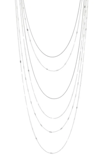 Nordstrom Rack Layered Chain Necklace In Metallic