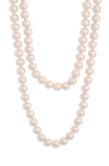 Nordstrom Rack Layered Imitation Pearl Necklace In Blush- Gold