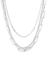Nordstrom Rack Layered Mixed Chain Necklace