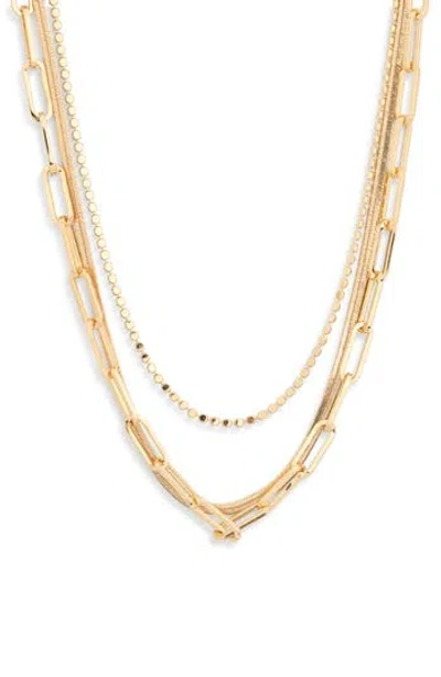 Nordstrom Rack Layered Mixed Chain Necklace In Gold