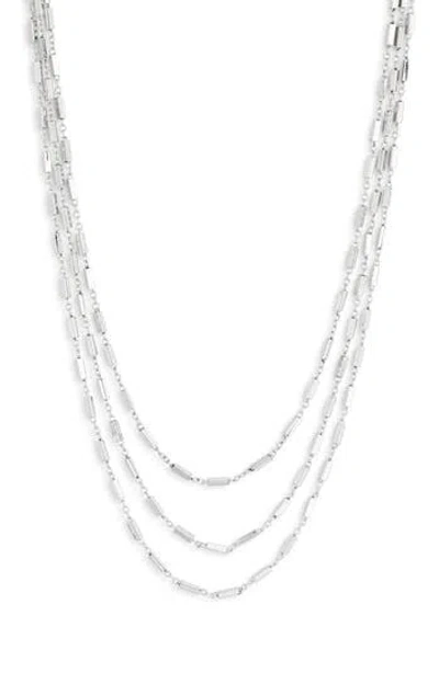 Nordstrom Rack Layered Triple Chain Necklace In Purple