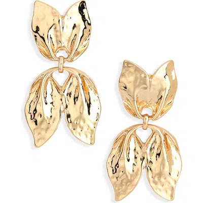 Nordstrom Rack Leafy Statement Drop Earrings In Gold